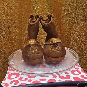 G Disney Toy Story Woody Cowboy Boot Slippers Size 7-8 Brown